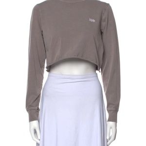 KITH Crew Neck Long Sleeve Crop Top - SMALL